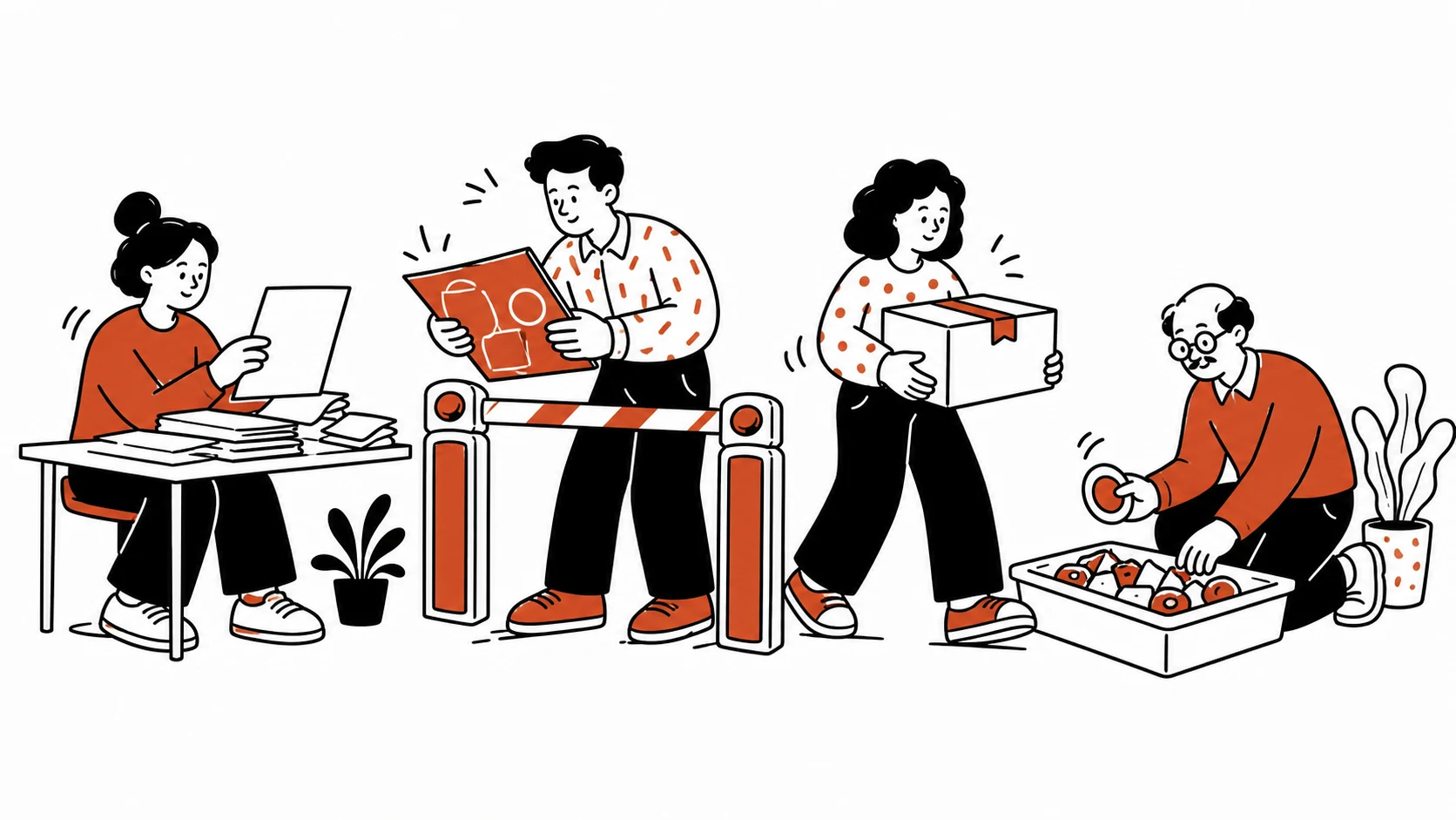 판단과 승인, 실행, 실패 복구를 여러 담당자가 하나의 통제된 흐름으로 연결하는 장면